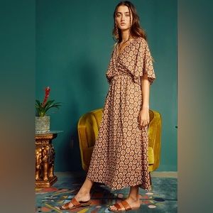 Geo Print Kimono Dress